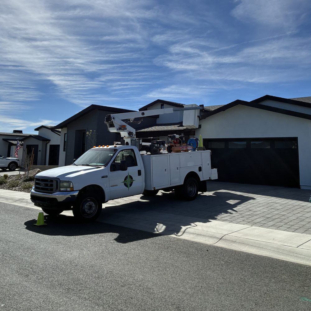 True West service truck parked outside a Yavapai County residence